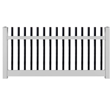 T-Top Picket Railing – Hermosa-W/ Black aluminum Picket - 36" - 42" tall