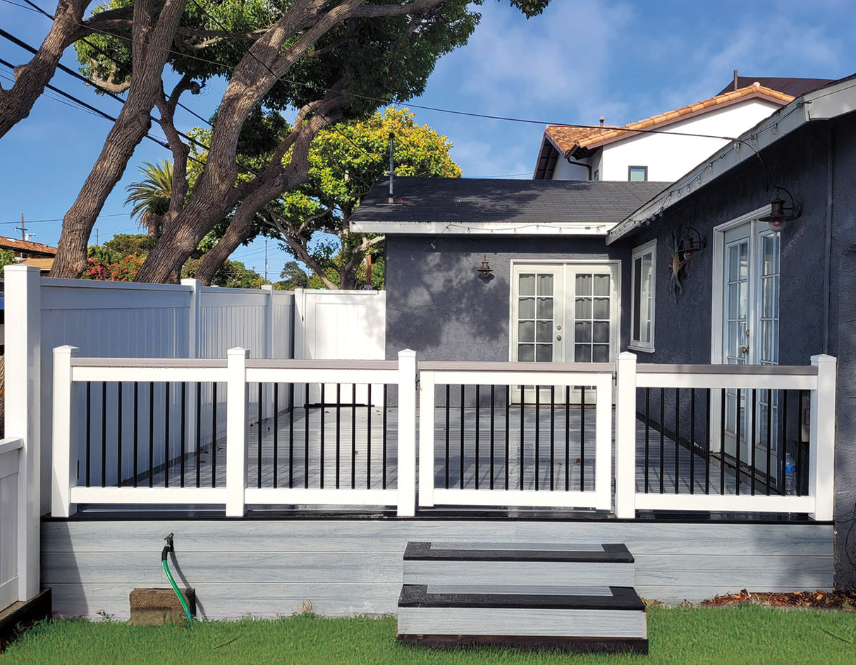 Traditional Picket Railing W/ Black aluminum picket - Redondo - 36" - 42" tall